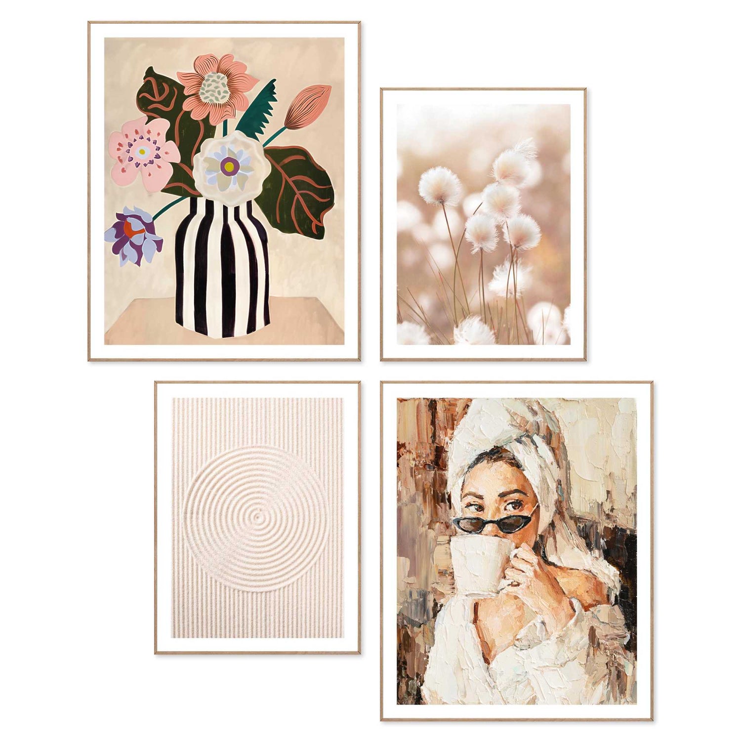 Reinders - Zondagochtendgevoel - Schilderijen set 40x50 cm - Beige