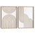 Reinders - Taupe bogen - Abstracte wanddecoratie set met structuur 30x40 cm - Beige