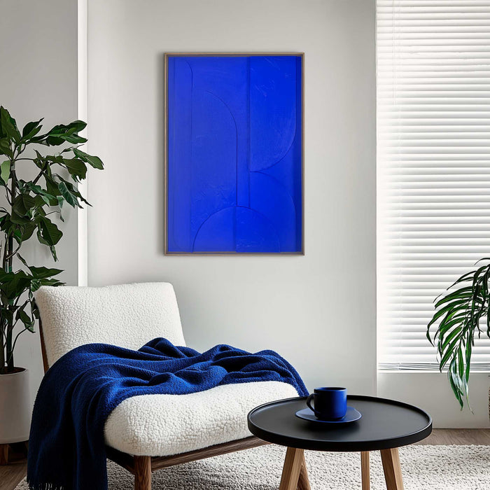 Reinders - Shapes - cobalt blue - Schilderij 3D Art 50x70 cm - Blauw
