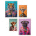 Reinders - Funky Animals Mix & Match Set - Schilderijen set 30x40 cm - Bont