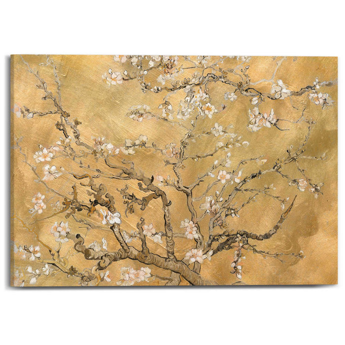 Reinders - Van Gogh - almondblossom gold - Schilderij 70x50 cm - Goudkleurig