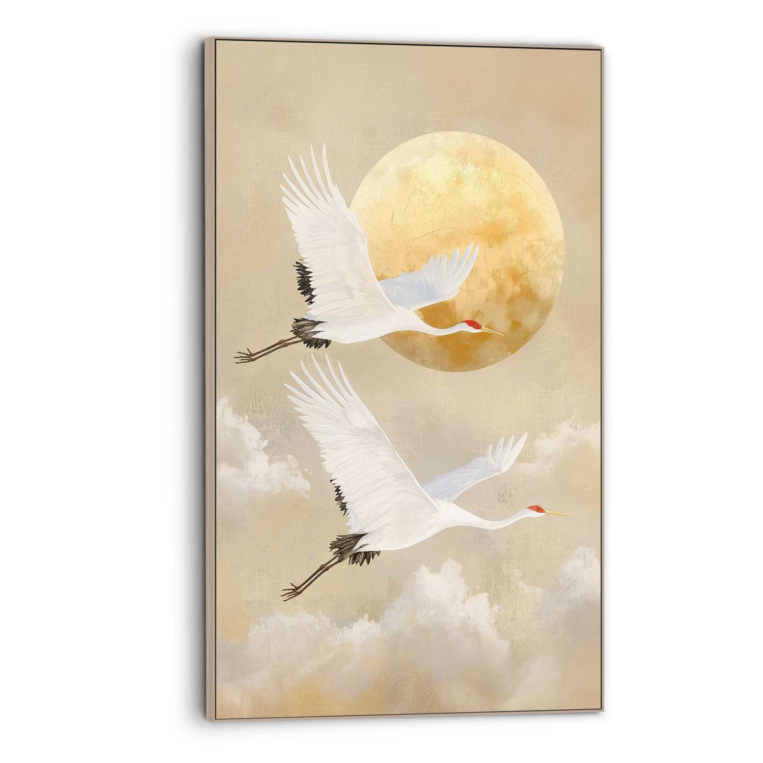 Reinders - Moon Cranes - Art Frame 70x118 cm - Bruin