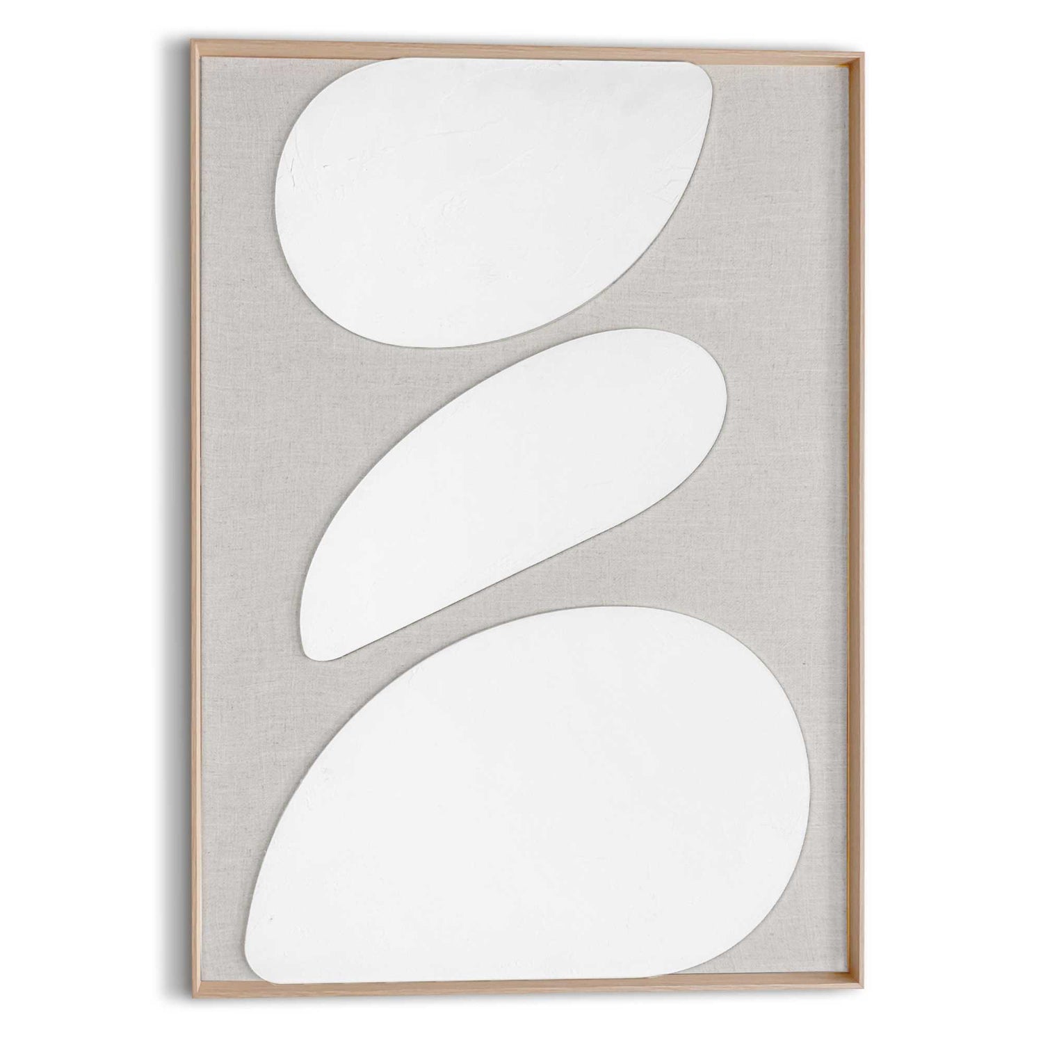 Reinders - Organic Pebbles Linen - Schilderij 3D Art 50x70 cm - Beige