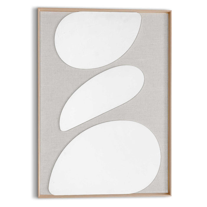 Reinders - Organic Pebbles Linen - Schilderij 3D Art 50x70 cm - Beige