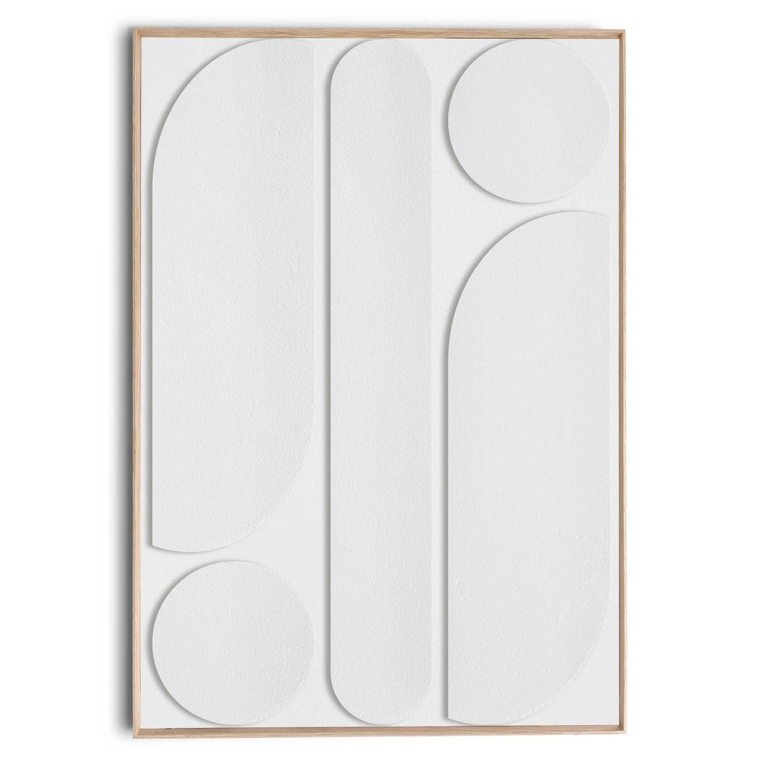 Reinders - Balance Relief Art Schilderij - 100 x 70 cm - Wit