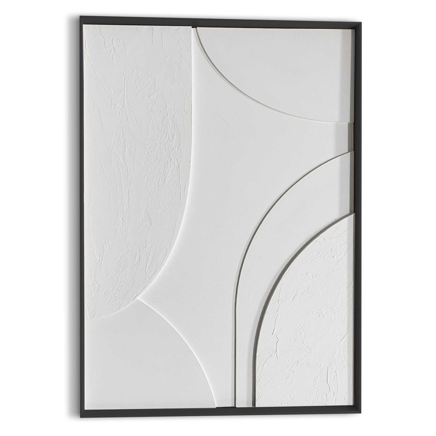 Reinders - Terrace Relief Art Schilderij - 70 x 50 cm - Wit/Walnoot