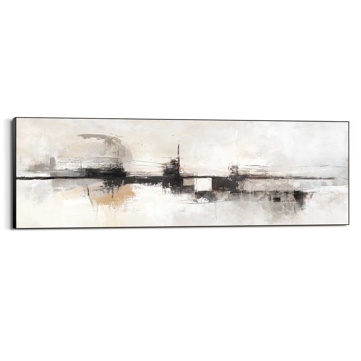 Reinders - Skyline Abstract - Schilderij 156x52 cm - Beige