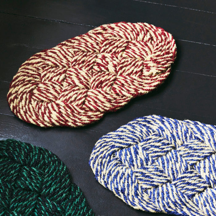 HAY Coco Swirl Deurmat - Bordeaux / Off-White