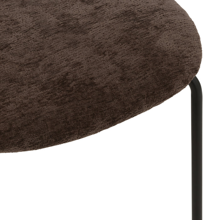 J-Line stoel - textiel|metaal - donkerbruin