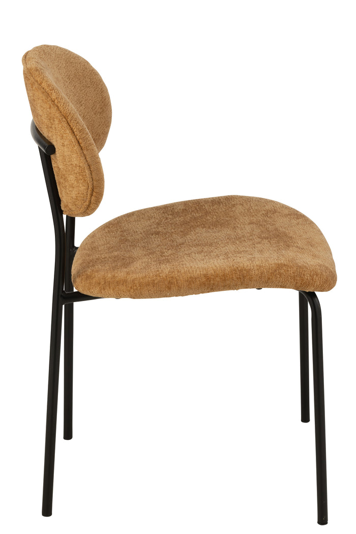 J-Line stoel - textiel|metaal - oker