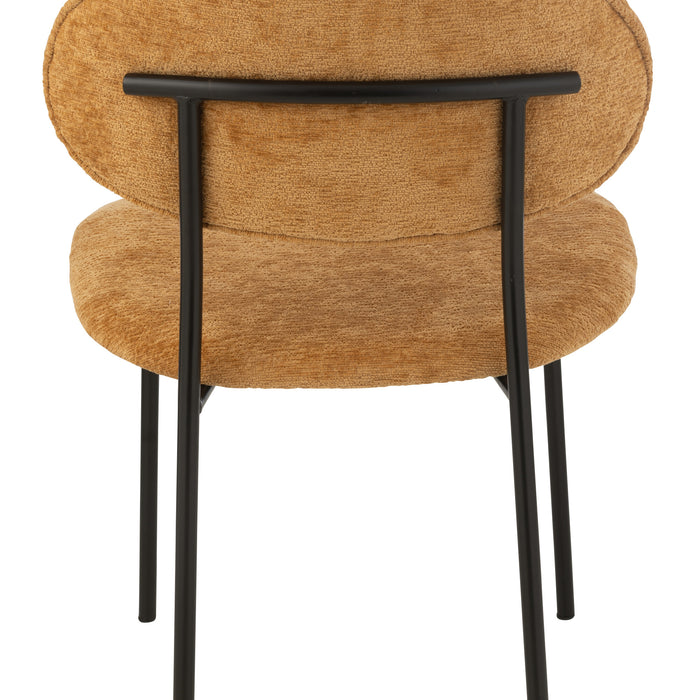 J-Line stoel - textiel|metaal - oker