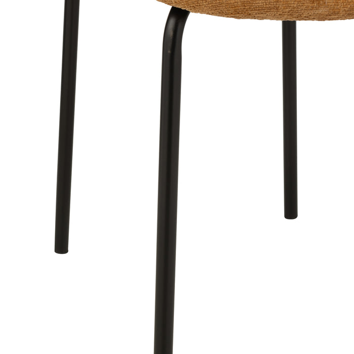 J-Line stoel - textiel|metaal - oker