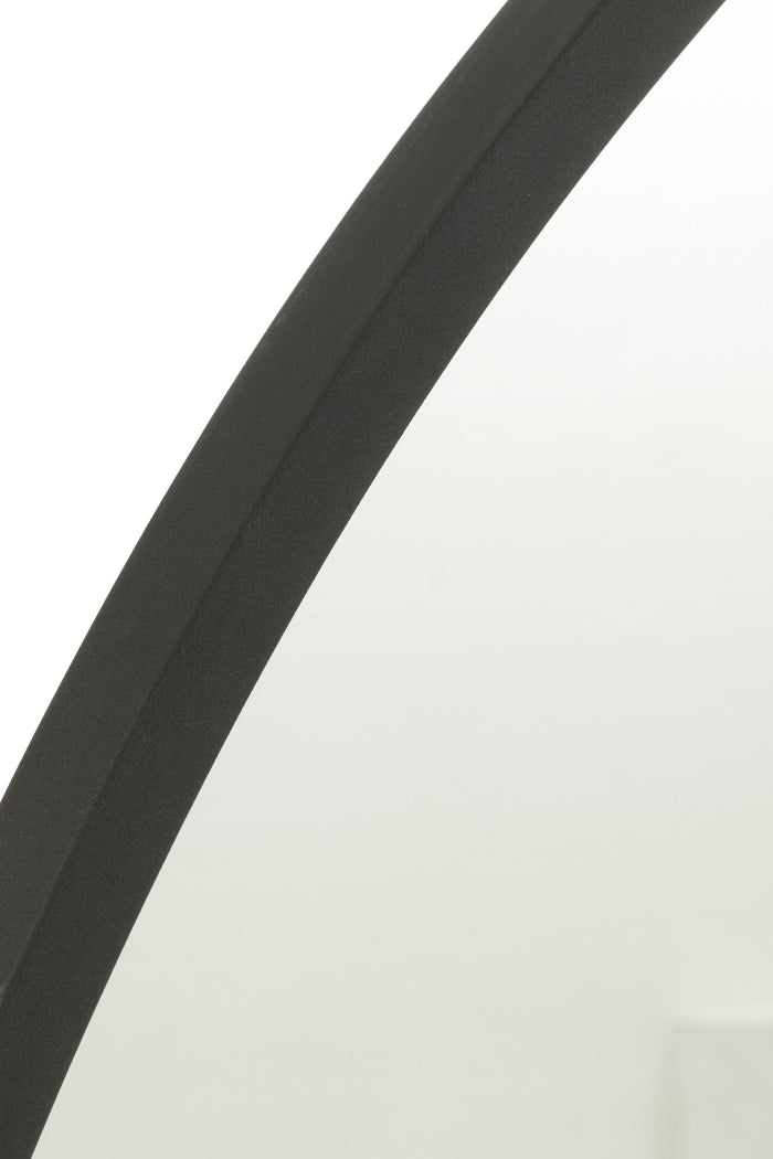 J-Line spiegel Rond - metaal - zwart - small - Ø 40 cm