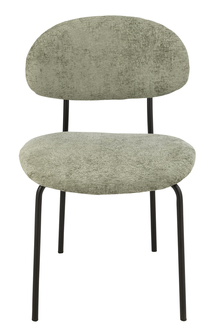 J-Line stoel - textiel|metaal - muntgroen