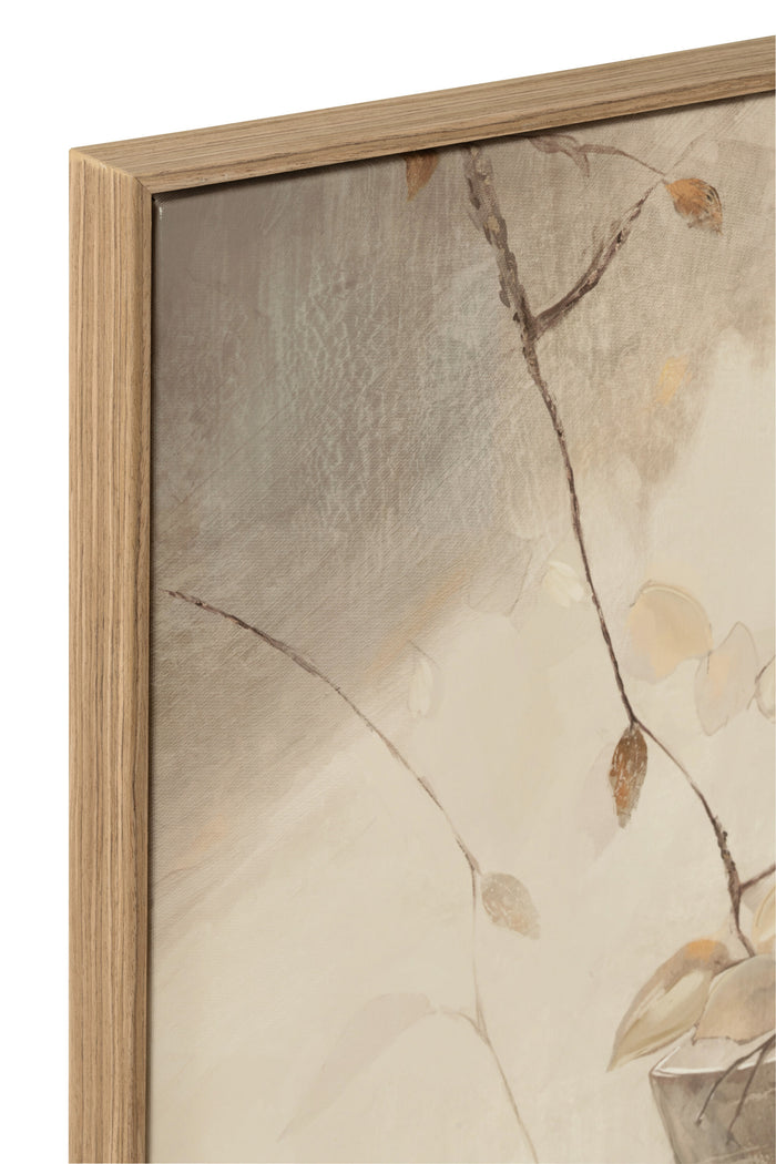 J-Line schilderij Bog - canvas - wit|naturel