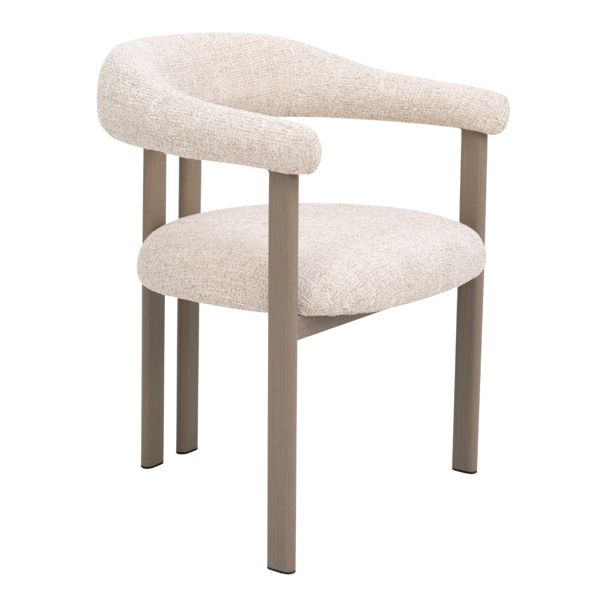 DÉJA Living - Eetkamerstoel - Stof - Taupe|Taupe - Odense - Set van 2