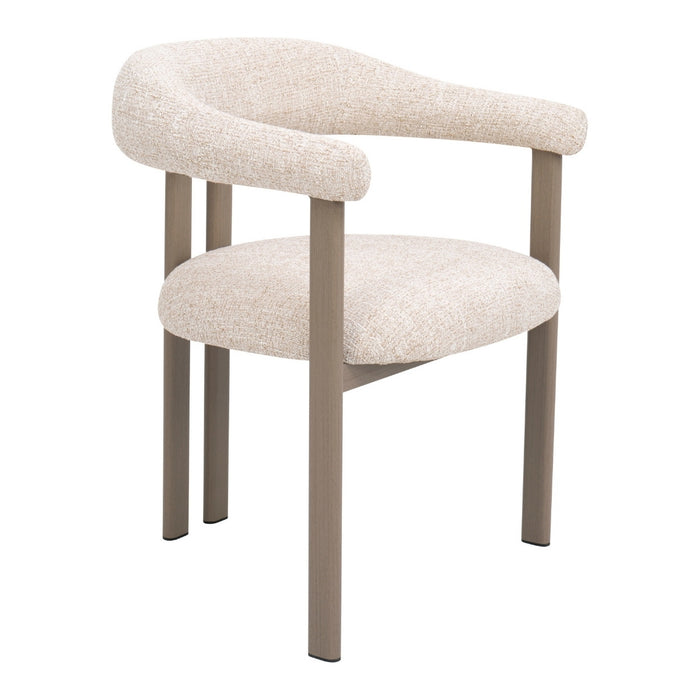 DÉJA Living - Eetkamerstoel - Stof - Taupe|Taupe - Odense - Set van 2