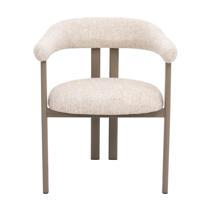 DÉJA Living - Eetkamerstoel - Stof - Taupe|Taupe - Odense - Set van 2