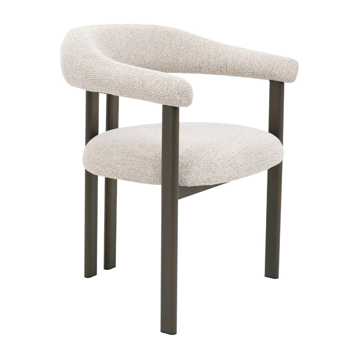 DÉJA Living - Eetkamerstoel - Stof - Taupe|Brons - Odense - Set van 2