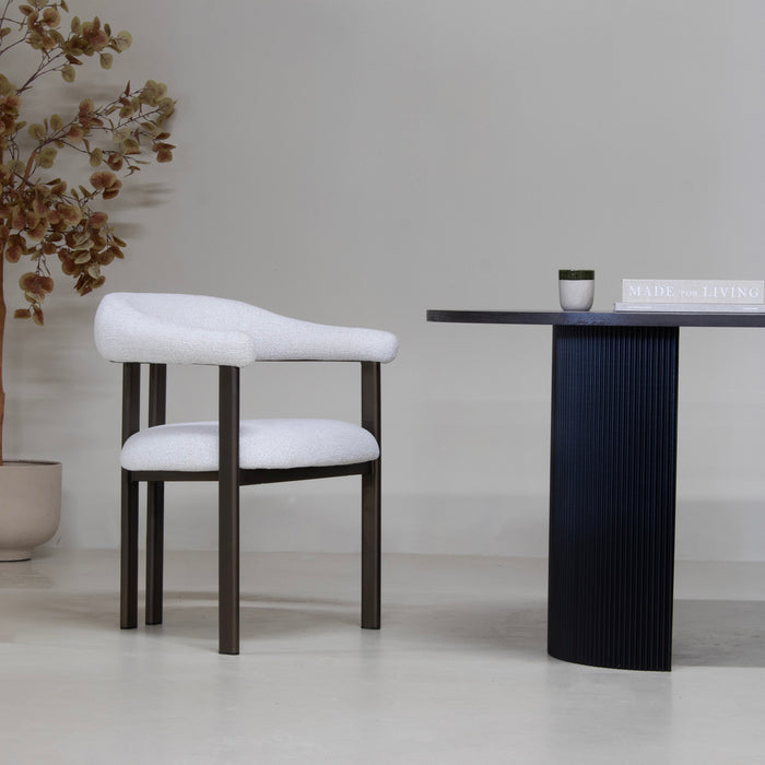 DÉJA Living - Eetkamerstoel - Stof - Beige|Brons - Odense - Set van 2