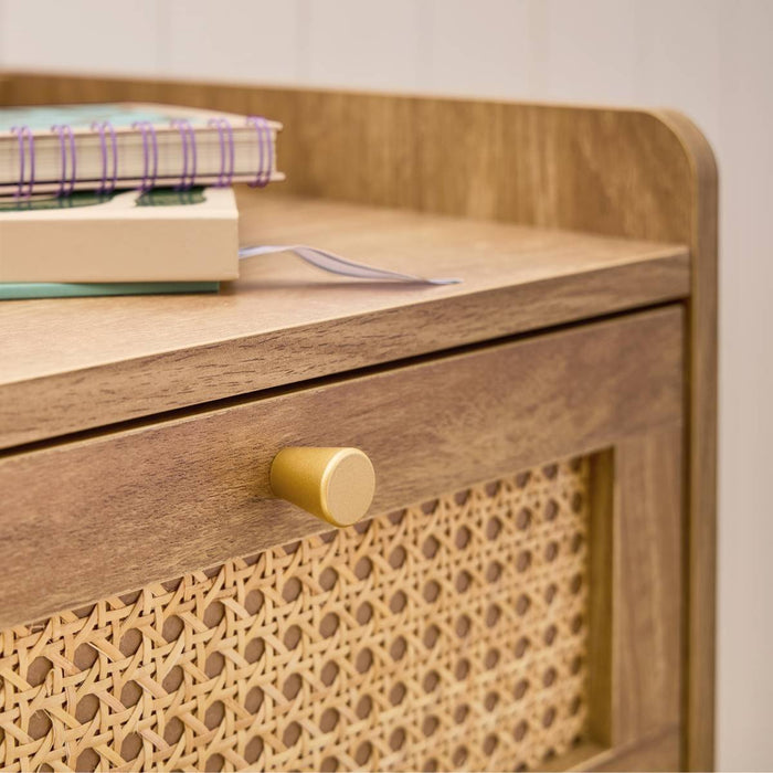 Calicosy - Ladekast 1 deur 3 laden PALMO - L80 cm - Rotan