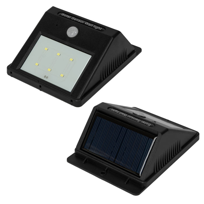 tectake® LED solar tuinverlichting met bewegingssensor - Zwart
