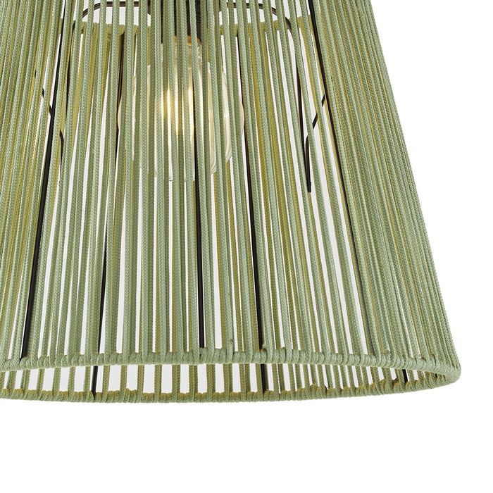 QAZQA Japandi buiten plafondlamp met groen touw IP54 - Jayla