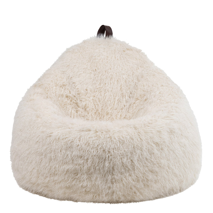 icon Cocoon Zitzak - Fluffy Pluche Imitatiebont - Wit