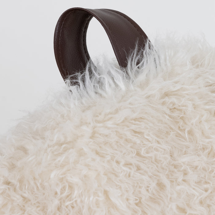 icon Cocoon Zitzak - Fluffy Pluche Imitatiebont - Wit