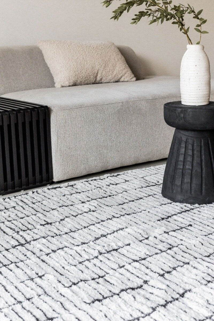 Interieur05 Vloerkleed Rectangle Edge Creme wit|Zwart - 160 x 230 cm