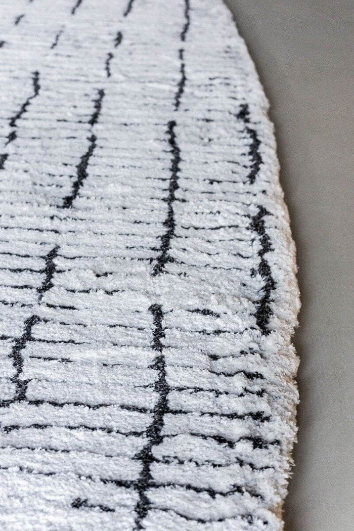 Interieur05 Vloerkleed Rectangle Edge Creme wit|Zwart - 160 x 230 cm