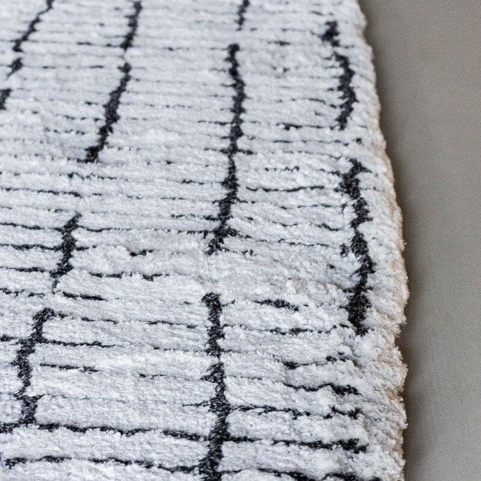 Interieur05 Vloerkleed Rectangle Edge Creme wit|Zwart - 200 x 290 cm