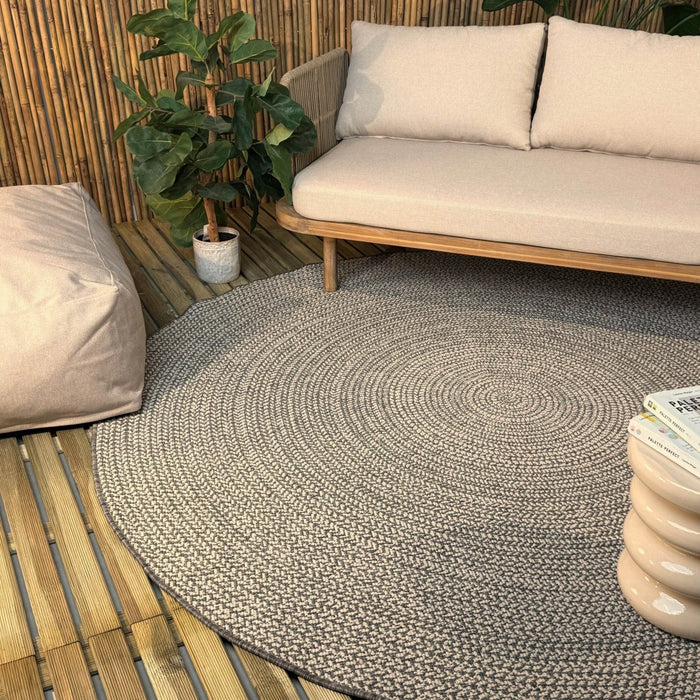 Rond buitenkleed Solid grijs - Interieur05 - 200 x 200 cm