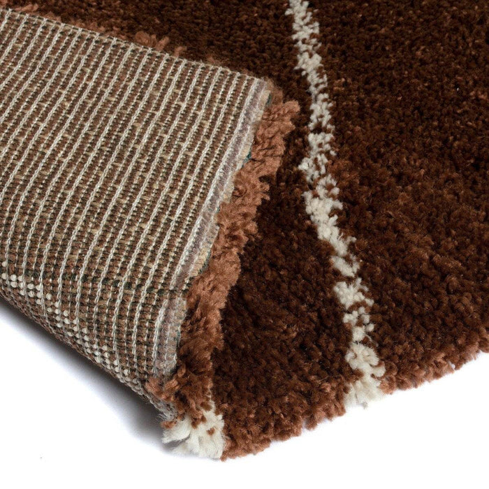 Interieur05 berber vloerkleed hoogpolig roest|cream - scandinavisch...