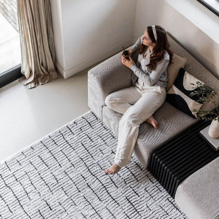 Interieur05 Vloerkleed Rectangle Creme wit|Zwart - 200 x 290 cm