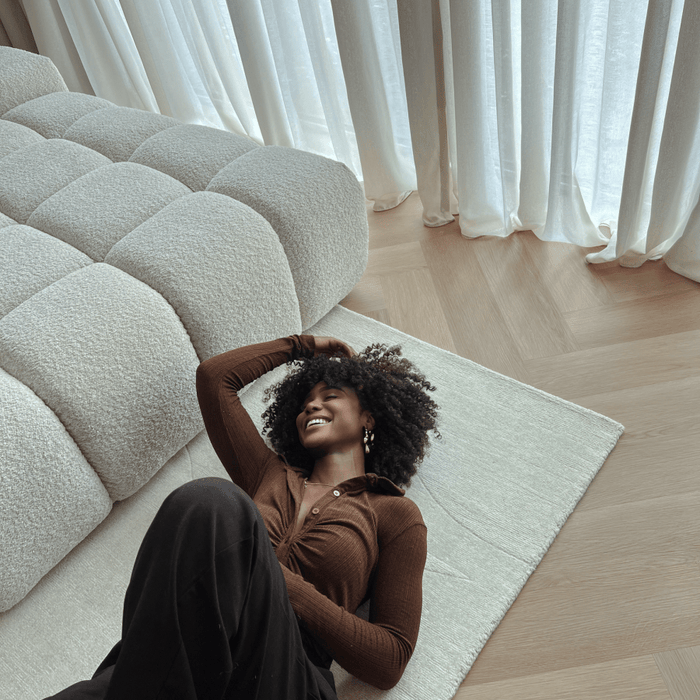 Wollen vloerkleed Twig ivoor|wit - Interieur05 - 160 x 230 cm