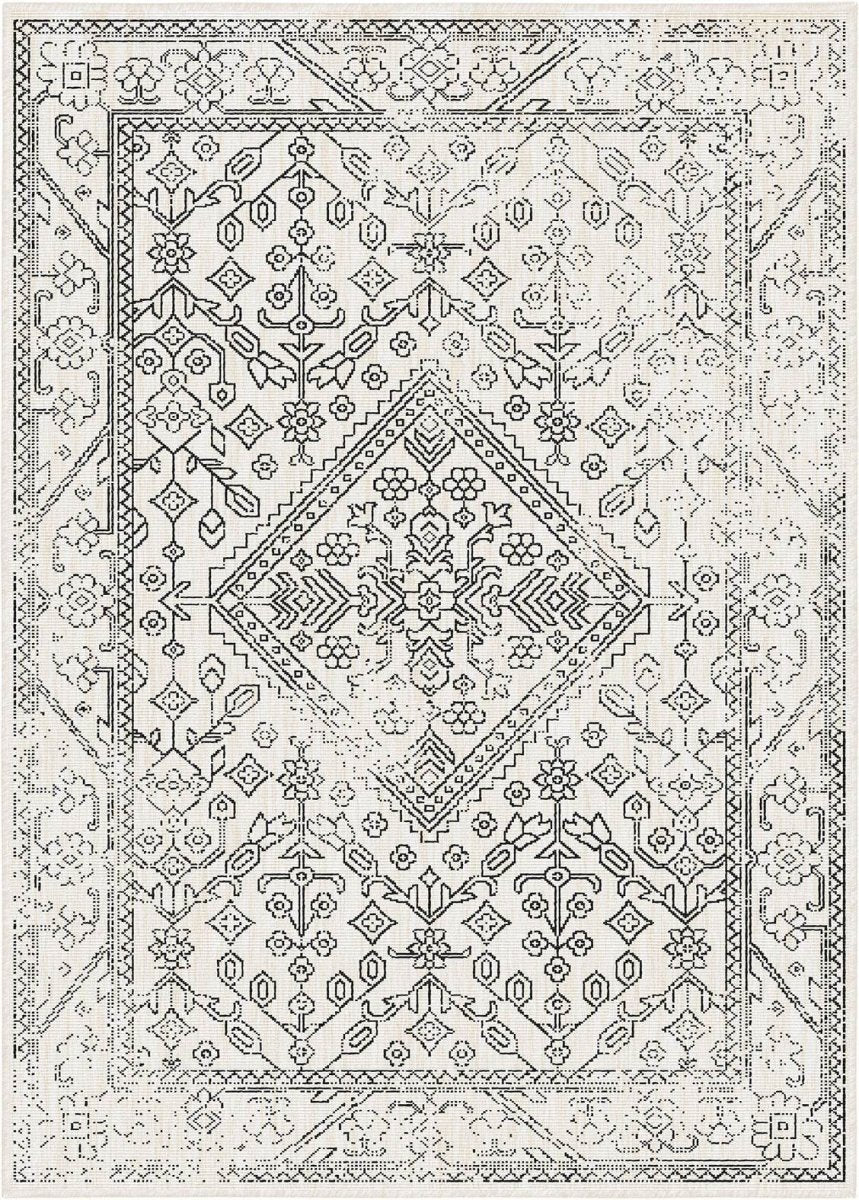 Buitenkleed Nova zwart|wit - Interieur05 - 200 x 290 cm