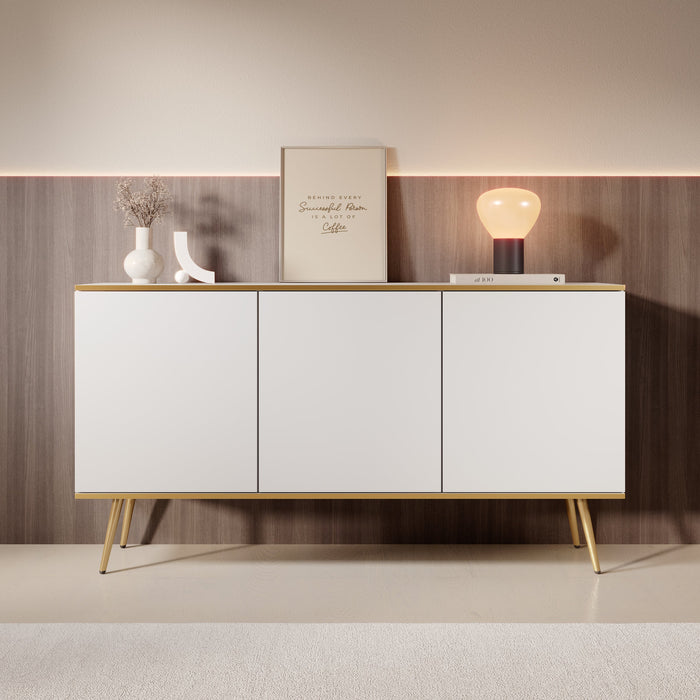 Meubella - Dressoir Orleans - Wit - 160 cm