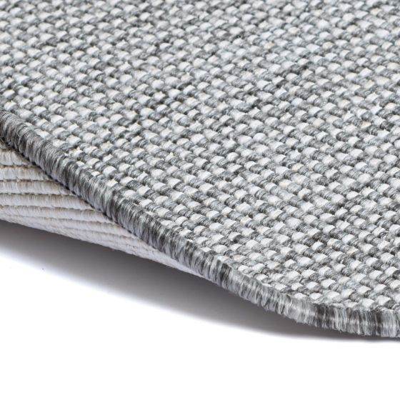 Interieur05 Rond Buitenkleed Boa - Grijs|Wit - Dubbelzijdig - EVA I...