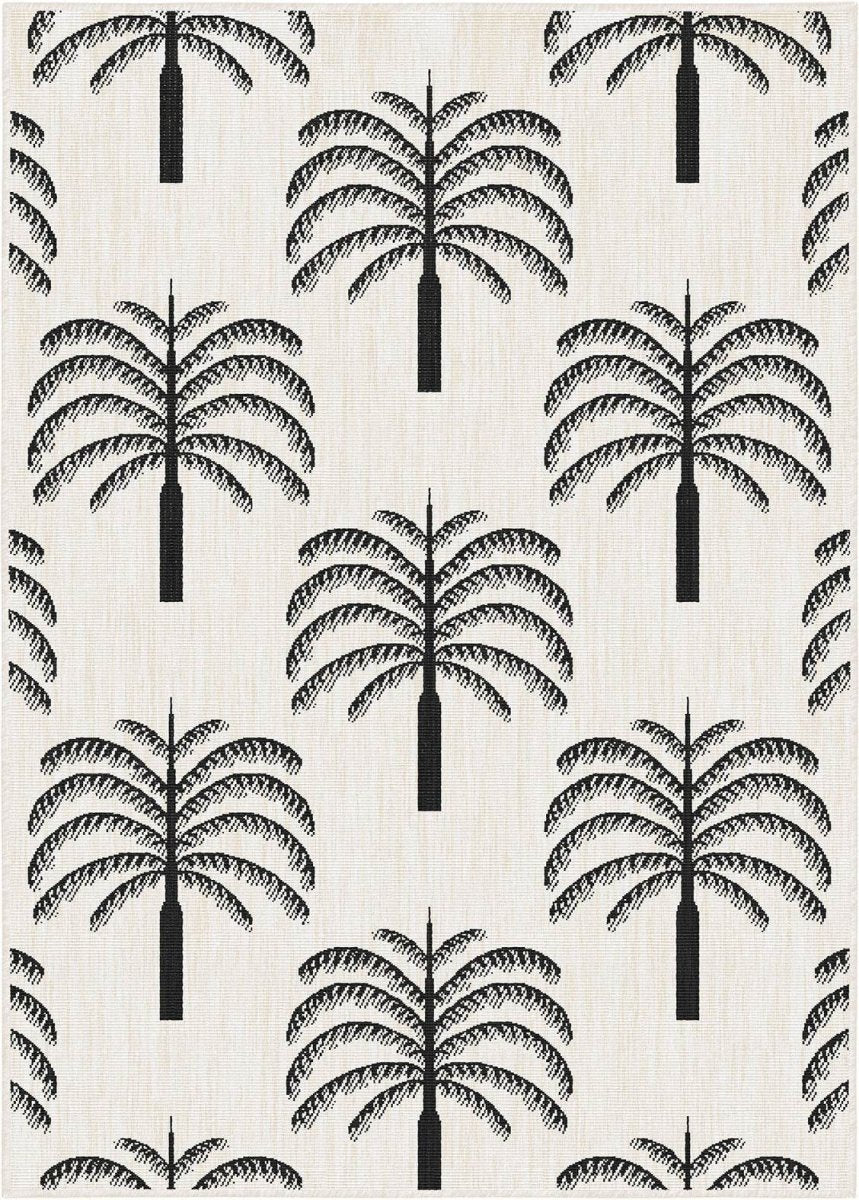 Buitenkleed Oase zwart|wit - Interieur05 - 240 x 340 cm