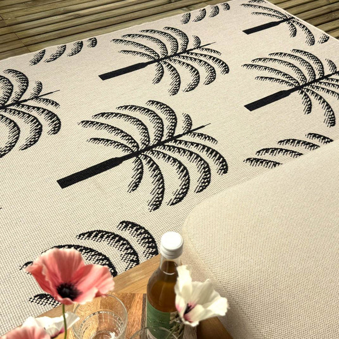 Buitenkleed Oase zwart|wit - Interieur05 - 240 x 340 cm