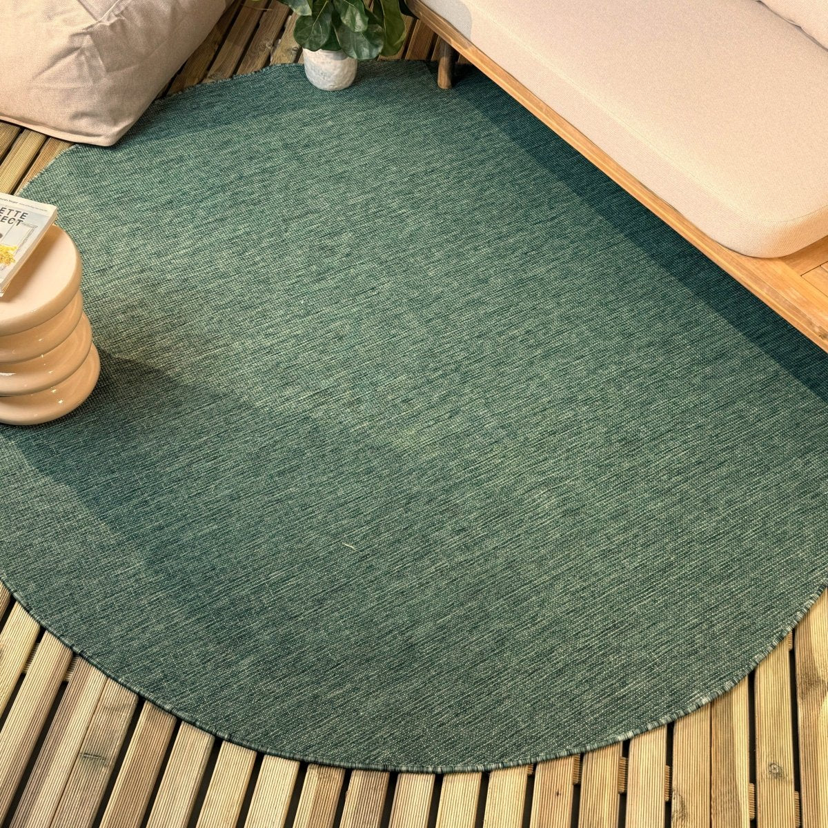 Rond buitenkleed Tone groen - Interieur05 - 200 x 200 cm