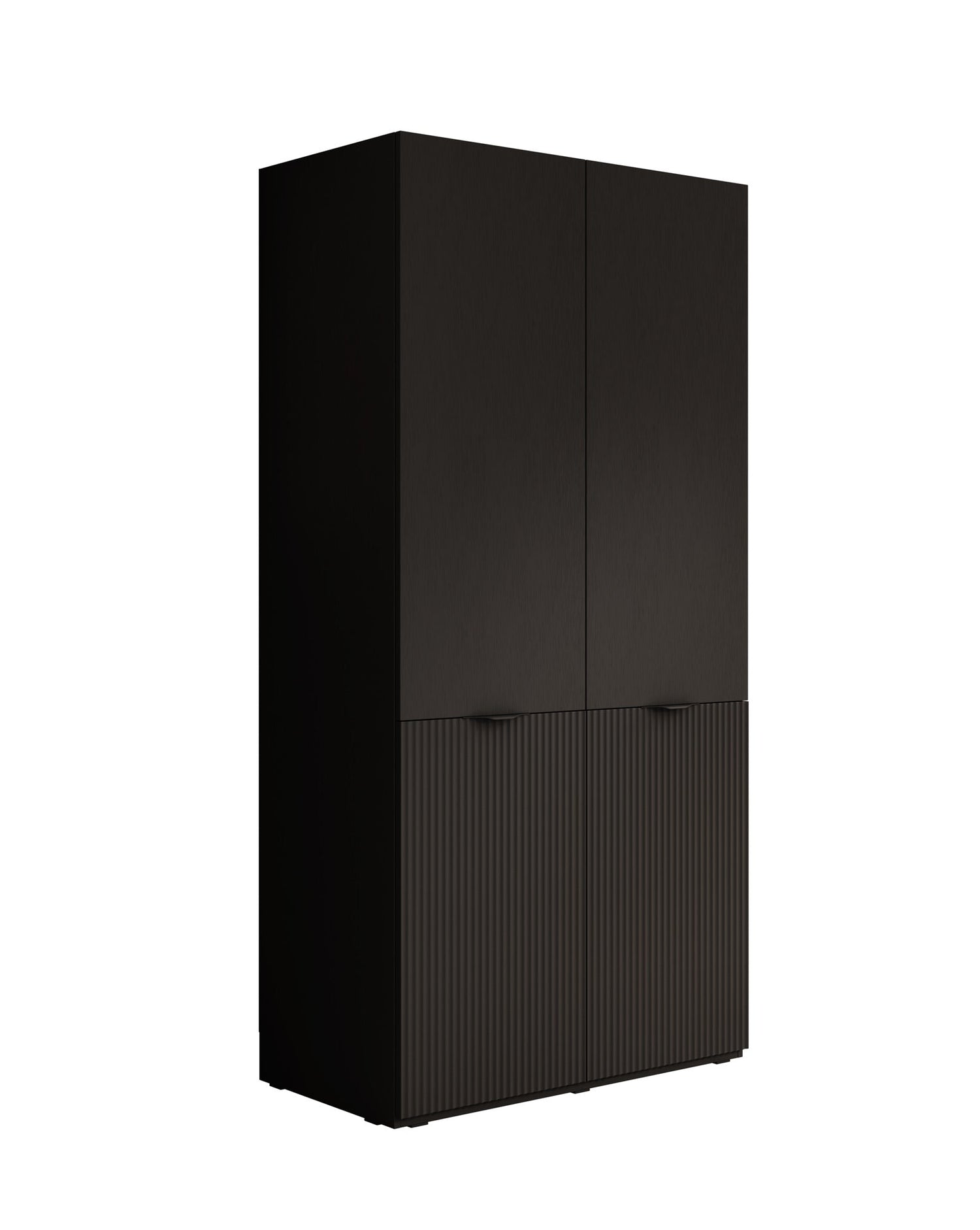 Meubella - Kledingkast Shelton - Zwart 2 - 101 cm