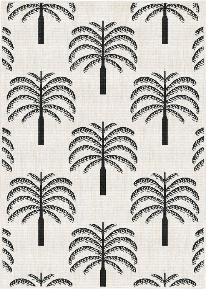 Buitenkleed Oase zwart|wit - Interieur05 - 200 x 290 cm