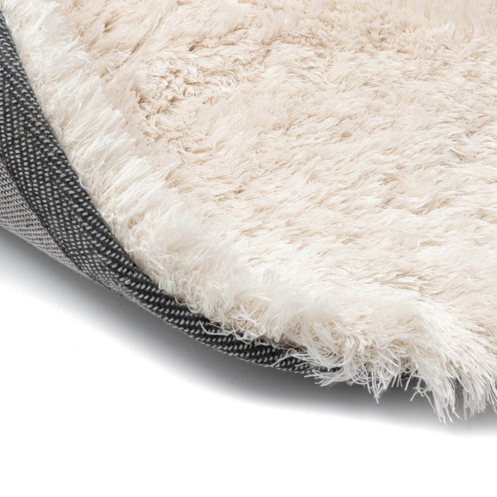 Rond hoogpolig vloerkleed Odelia beige|wit - Interieur05