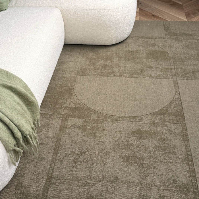 Wollen vloerkleed Twig groen - Interieur05 - 160 x 230 cm