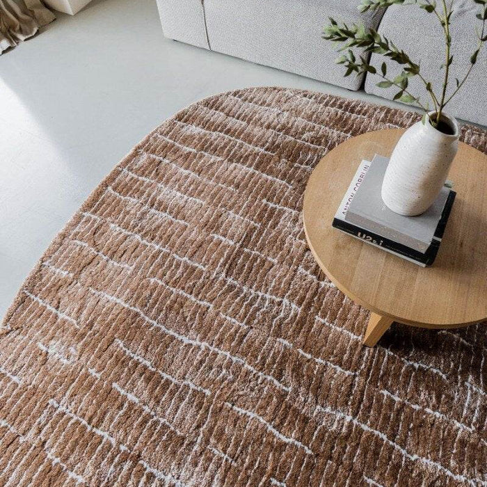 Interieur05 Vloerkleed Rectangle Edge Bruin|Wit - 200 x 290 cm