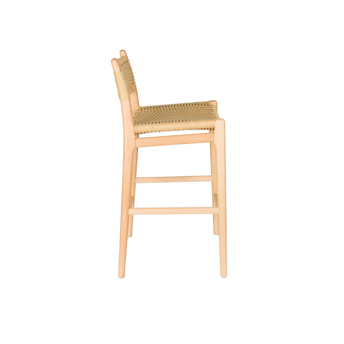 Dutchbone Cecile Counter| Barkruk met Rugleuning 67,50 cm Hout Naturel