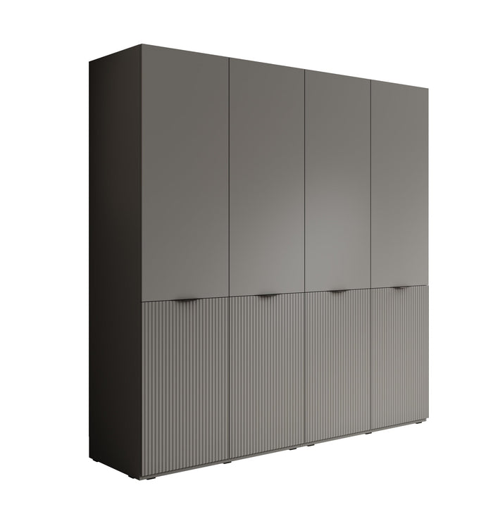 Meubella - Kledingkast Shelton - Grijs - 202 cm