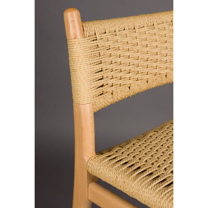 Dutchbone Cecile Counter| Barkruk met Rugleuning 67,50 cm Hout Naturel